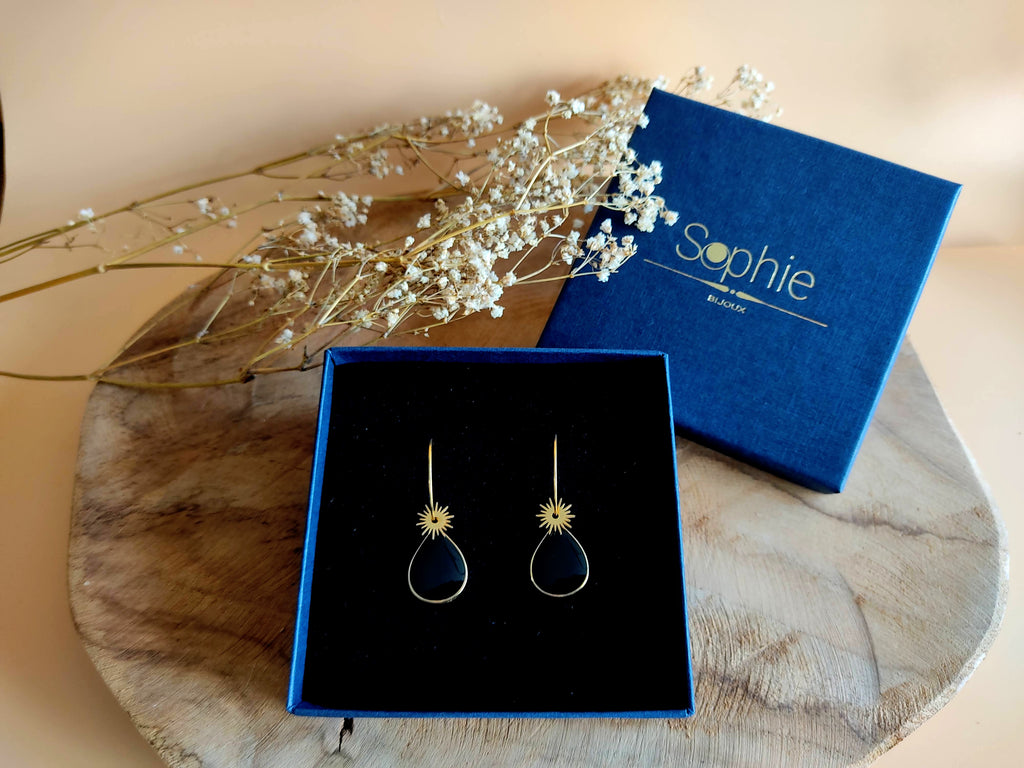 TseenYi Boucles Oreilles Boho Soleil Longues Or Perles CZ - Style Bridal Et Cristal