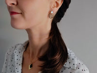 boucles d'oreilles devant derriere ajourée goutte nacre blanche sophie bijoux