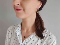 boucles oreilles soleil ovale agate noire sophie bijoux