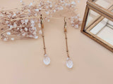 boucles d'oreilles pendantes goutte facetté cristal Sophie Bijoux