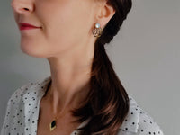 boucles d'oreilles devant derriere ajourée goutte nacre blanche sophie bijoux