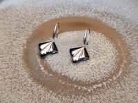 boucles oreilles éventail retro chic argent et noir Sophie Bijoux