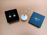 boucles d'oreilles fleurs aventurine écrin Sophie bijoux