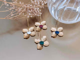 boucles d'oreilles fleurs acier inoxydable et émail divers coloris Sophie Bijoux