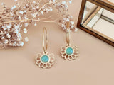 boucles d'oreilles fleurs aventurine Sophie bijoux