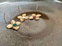 boucles d'oreilles fleurs acier inoxydable et émail divers coloris Sophie Bijoux