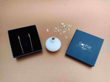 boucles d'oreilles pendantes goutte facetté cristal rose écrin Sophie Bijoux