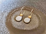 boucles oreilles goutte soleil crème beige sophie bijoux