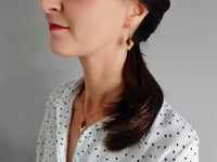 boucles d'oreilles losange bordeaux sophie bijoux