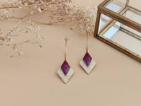 boucles oreilles créoles losange bordeaux sophie bijoux