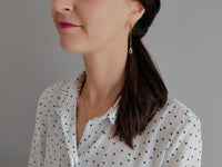 boucles d'oreilles pendantes goutte facetté cristal  Sophie Bijoux