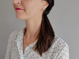 boucles d'oreilles pendantes goutte facetté cristal bleu Sophie Bijoux