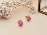 clous puces oreilles boucles oreilles rose sophie bijoux