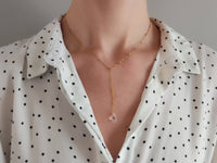 collier cravate goutte facetté cristal Sophie Bijoux