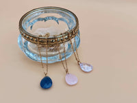 collier pendentif goutte facetté  divers coloris Sophie Bijoux