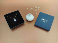 collier pendentif goutte facetté  Sophie Bijoux