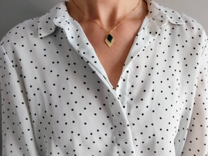 collier losange vert sophie bijoux