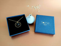 collier pendentif anneau doré noir Sophie Bijoux