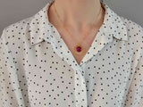 collier pendentif anneau doré pourpre violet Sophie Bijoux