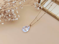 collier pendentif goutte facetté  Sophie Bijoux