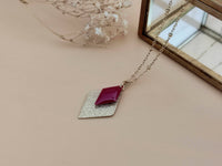 collier pendentif losange bordeaux sophie bijoux
