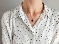 collier pendentif soleil ovale agate noire sophie bijoux