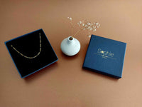 collier ras de cou acier or et perles noires Sophie Bijoux