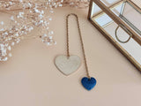 marque-page bijou coeur or et bleu Sophie Bijoux