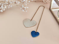 marque-page bijou coeur or et bleu Sophie Bijoux