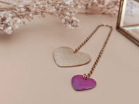 marque-page bijou coeur or et rose Sophie Bijoux
