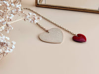 marque-page bijou coeur or et rouge Sophie Bijoux