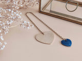 marque-page bijou coeur or et bleu Sophie Bijoux