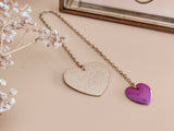 marque-page bijou coeur or et rose Sophie Bijoux