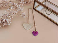 marque-page bijou coeur or et rose Sophie Bijoux