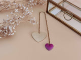 marque-page bijou coeur or et rose Sophie Bijoux