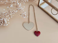 marque-page bijou coeur or et rouge Sophie Bijoux