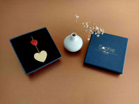 marque-page bijou coeur or et rouge Sophie Bijoux