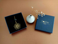 Marque-Page bijou fleur or et noir Sophie bijoux