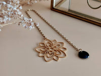 Marque-Page bijou fleur or et noir Sophie bijoux