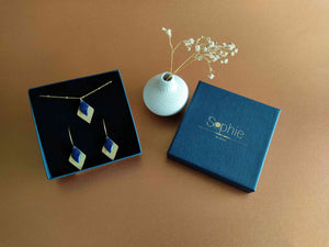 coffret cadeau losange bleu sophie bijoux