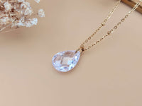 collier pendentif goutte facetté  Sophie Bijoux