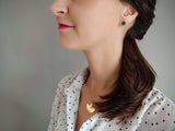 clous puces oreilles agate verte sophie bijoux