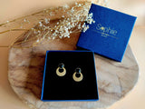 coffret cadeau boucles d'oreilles devant derrière 3 en 1 