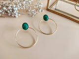 boucles d'oreilles vert sapin 3 en 1 sophie bijoux