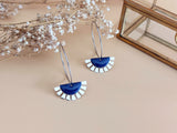 boucles oreilles créoles argent bleu marine sophie bijoux