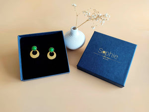 boucles-oreilles-devant-derriere-acier-inoxydable-agate-vert-sophie-bijoux