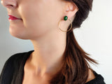 boucles d'oreilles vert sapin 3 en 1 sophie bijoux