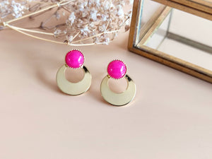 boucles-oreilles-devant-derriere-fuchsia-acier-inoxydable-sophie-bijoux