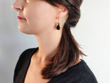 boucles d'oreilles pendantes noires goutte d'eau sophie bijoux