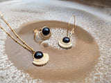 collier boucles oreilles bague agate noire sophie bijoux